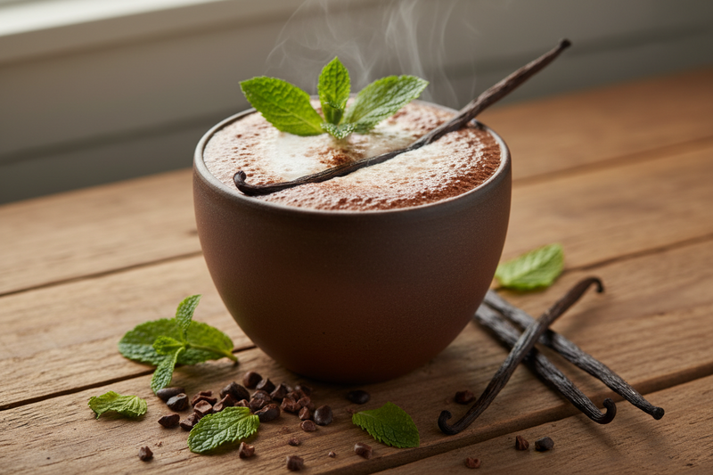 Mint Vanilla Ceremonial Cacao Latte: How to make it taste luxe without syrups