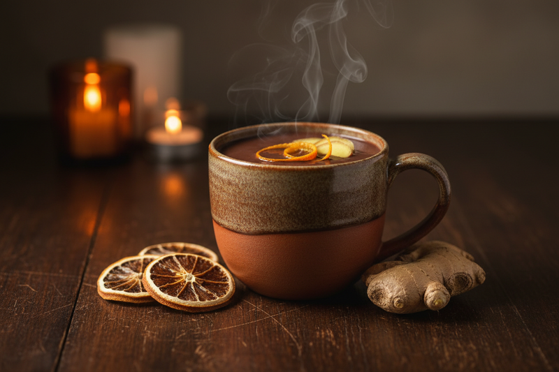 Orange Ginger Ceremonial Cacao Flight: A richer cup for slow evenings