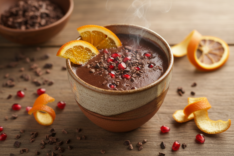Pomegranate Orange Ceremonial Cacao Recipe: A simple 5-minute ritual recipe